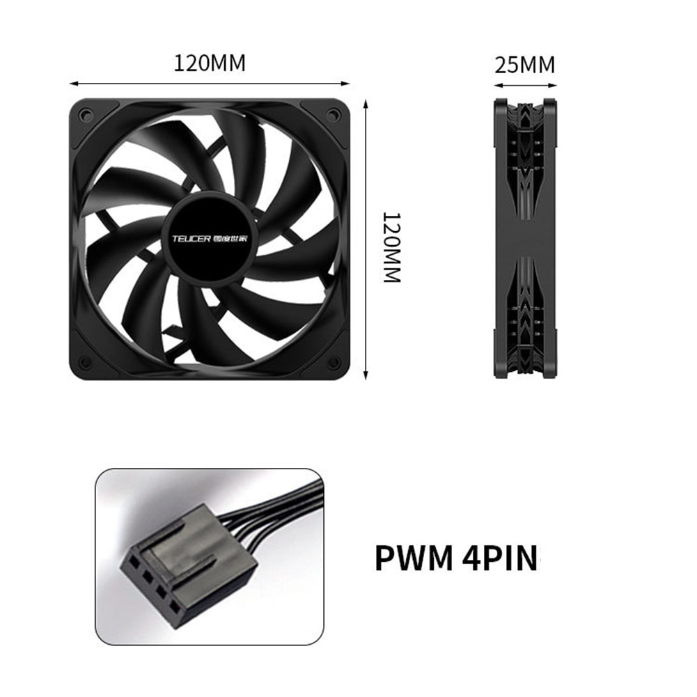 [Didays.ph] 120mm Cooling Fan PWM 4Pin Hydraulic Bearing DC 12V PC Case ...