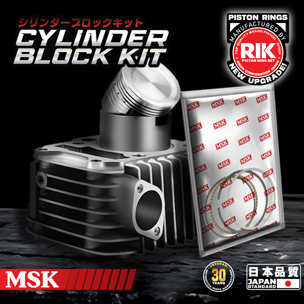 MSK Cylinder Block Kit BEAT FI, CT100 / BAJAJ, MIO, MIO i125, WAVE100 ...