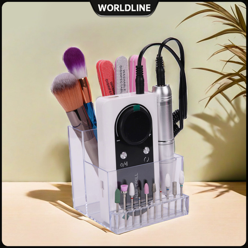 WLPH 10 Holes Nail Drill Bits Holder Acrylic Nail Drill Machine Storage ...