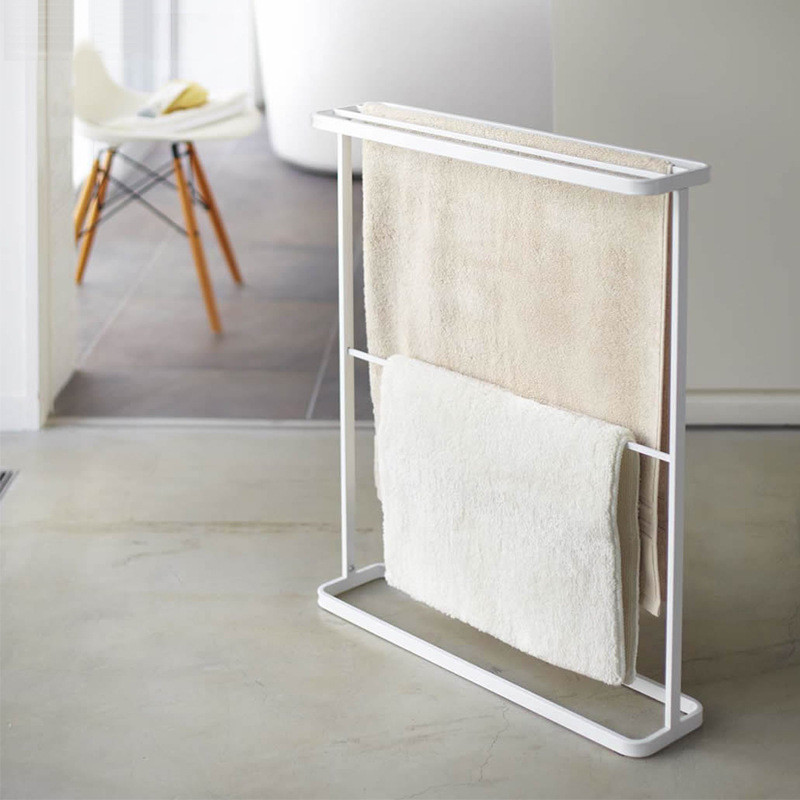 Japanese-style Bathroom Bath Towel Rack Towel Classification Storage ...