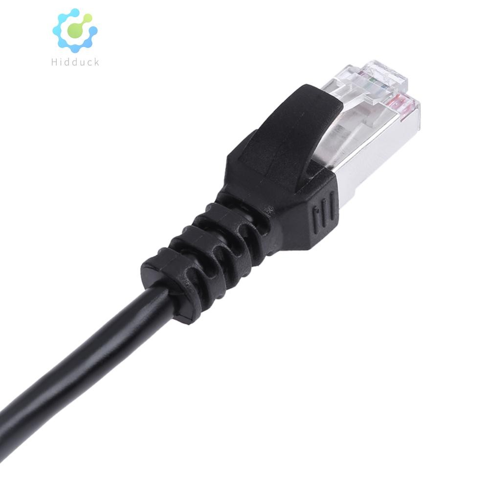 RJ45 Male to 2 Female Splitter DSL LAN Network Ethernet Adapter Cable ...