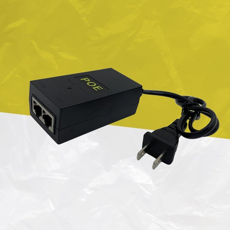 24V 0.5A 24W Desktop POE Power Injector Ethernet Adapter Surveillance ...