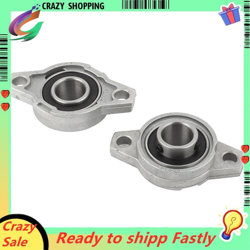 KFL002 FL002 Self Aligning Pillow Block Flange Bearing 15mm 2PCS ...