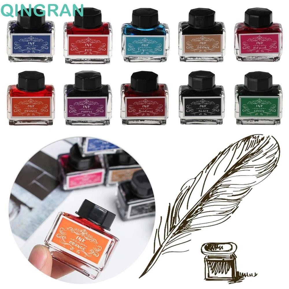 QINGRAN Carbon-free Ink, Non-carbon 15ml Colorful Ink, School Writing ...