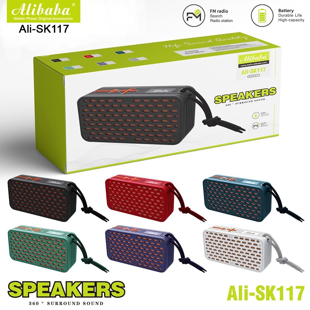 Alibaba Ali-SK117 Wireless Bluetooth Speaker Hi-Fi Stereo Sound Speaker ...
