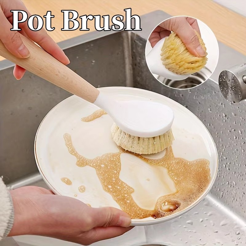 Kitchen Dish Brushes Dishwashing Brush With Long Handle Soft Bristle ...