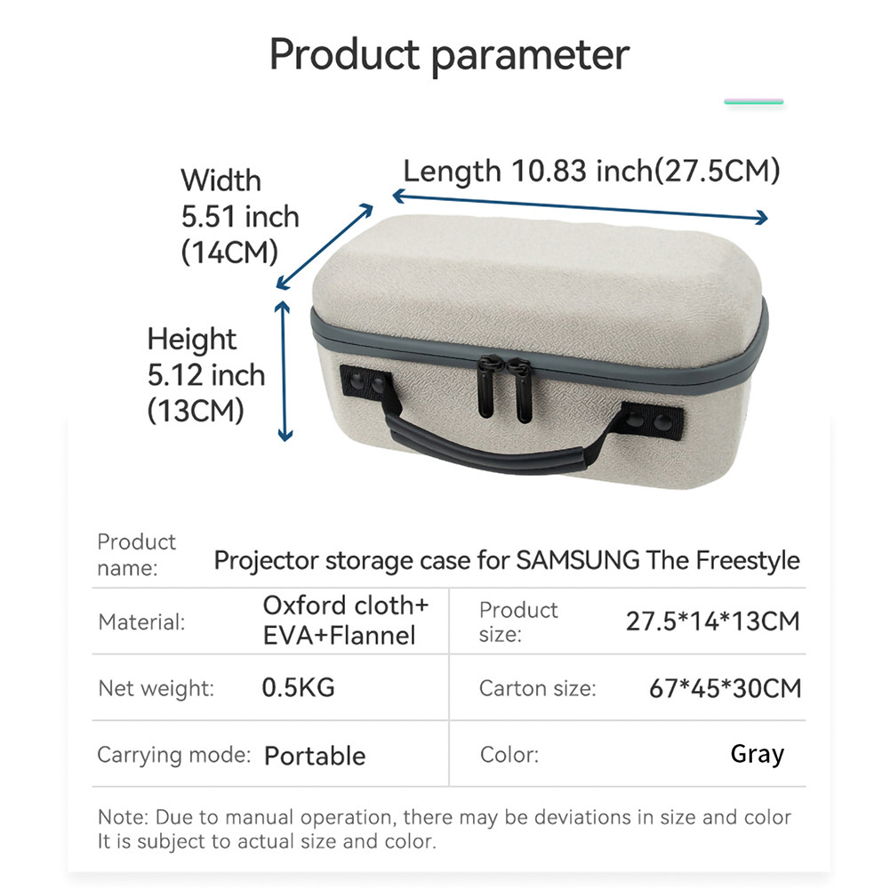 Hard EVA Projector Storage Bag for Samsung The Freestyle Protect Box ...