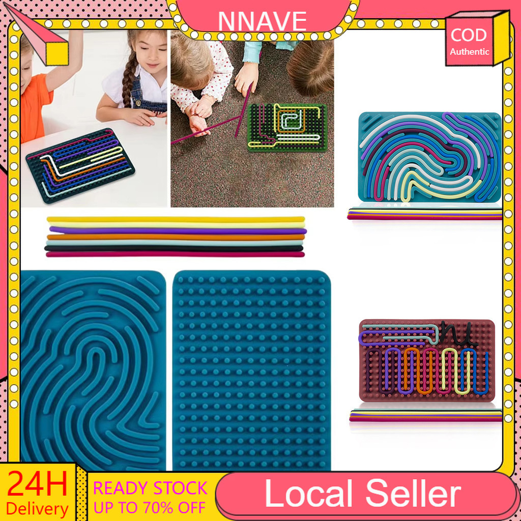 Sensory Activity Board Silicone Fidget Toy, Tactile Sensory Toys ...