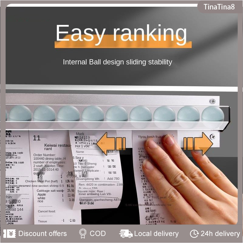 Premium Aluminum Kitchen Menu Clip Holder Receipt Clip No Punching ...