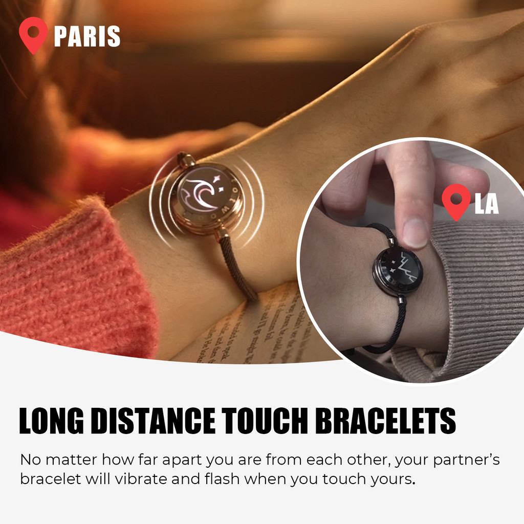 Distance Relationship Bracelets That Vibrate For Couples TOTWOO