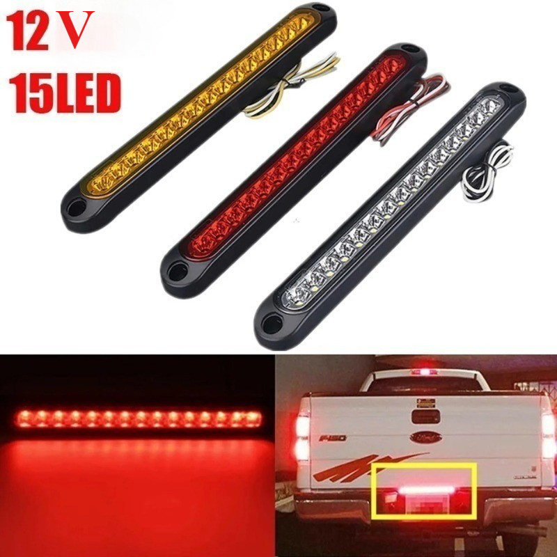 Universal Car Light Strip 12LED Tail Light DC12V Brake Stop Sign ...