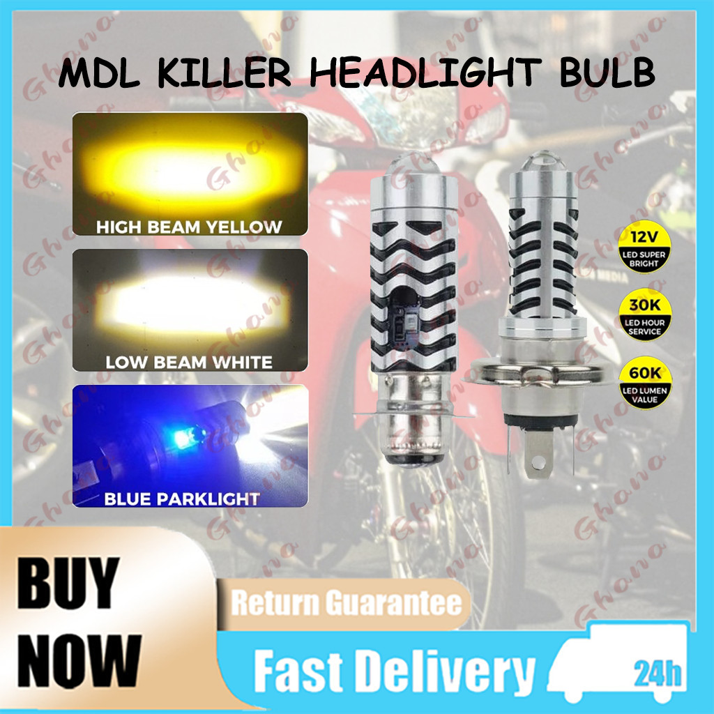 MDL Killer Headlight Bulb T19/H4 Led Light for Motorcycl 12V Universal ...