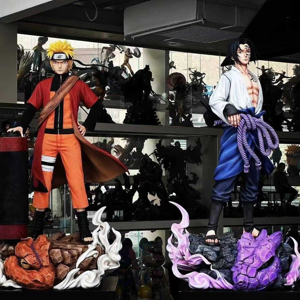 Curse Seal Uchiha Sasuke Figure Naruto GK Susanoo Sword Crow Wooden ...