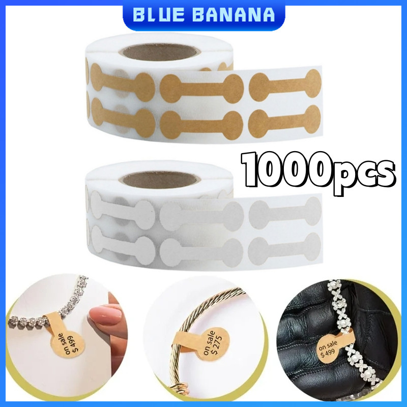 1000pcs Blank Jewelry Price Paper Labels Sticker Self-adhesive Price ...