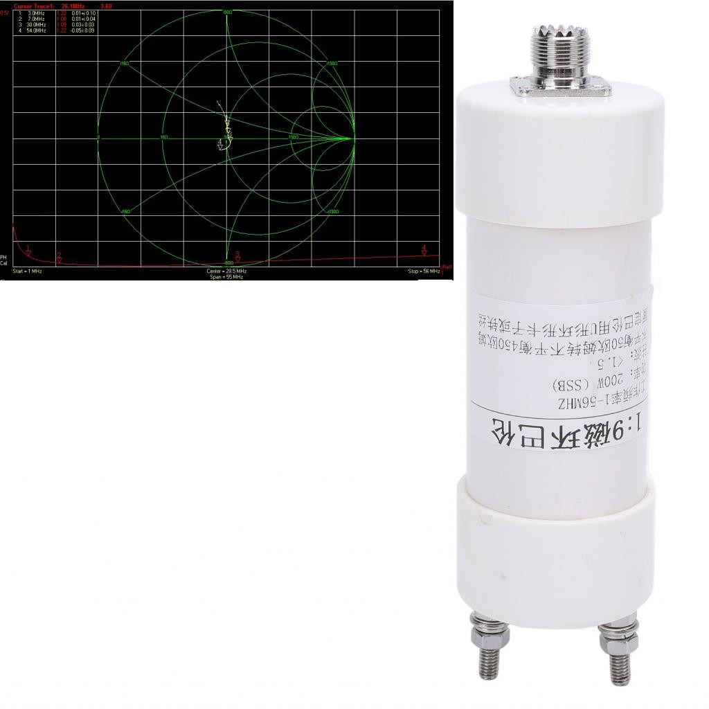 Ilike Shortwave Radio Balun 50Ohms To 450Ohms 200W Magnetic Loop HF 304 ...