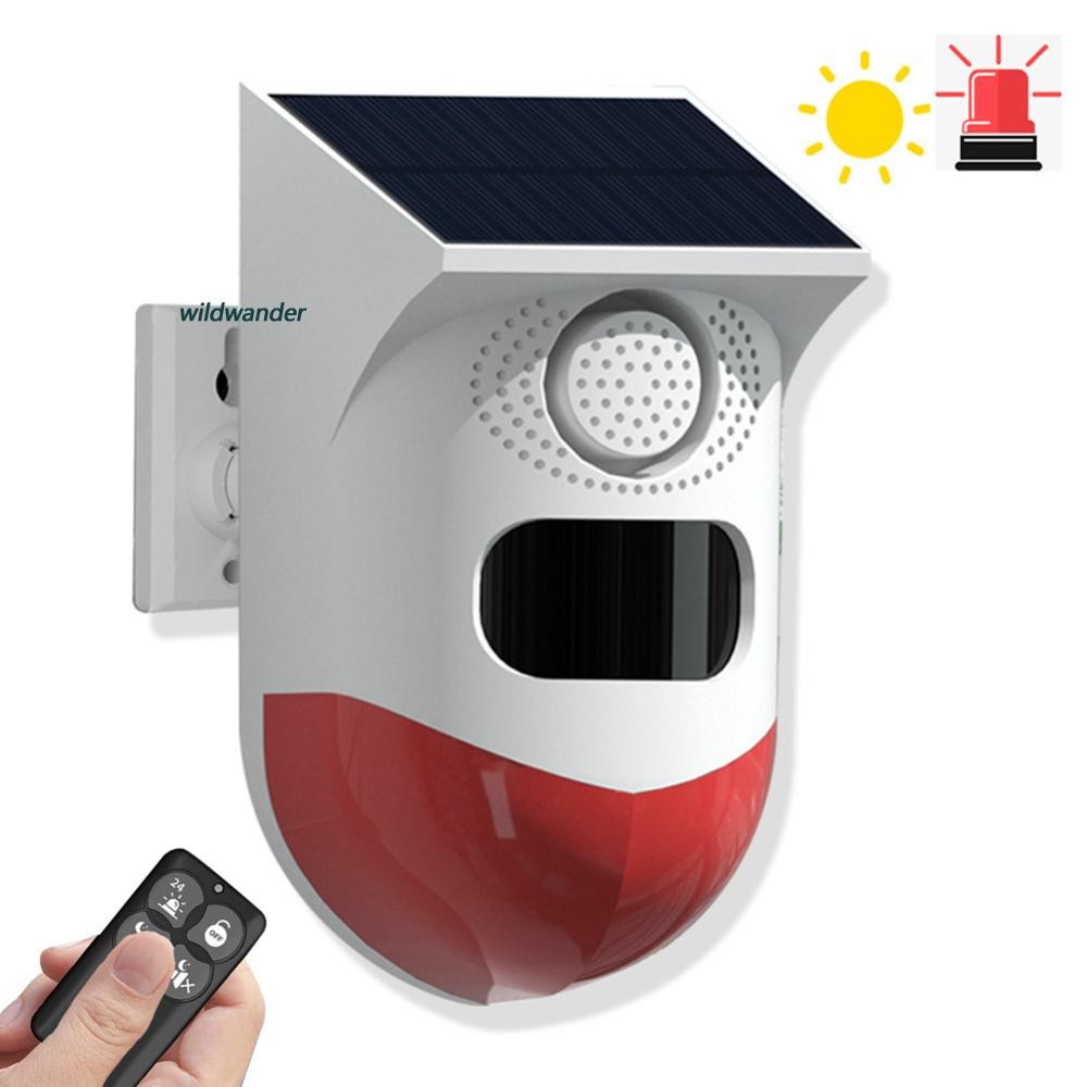 Solar Infrared Alarm System Remote Control Motion Sensor Alarm for Home ...