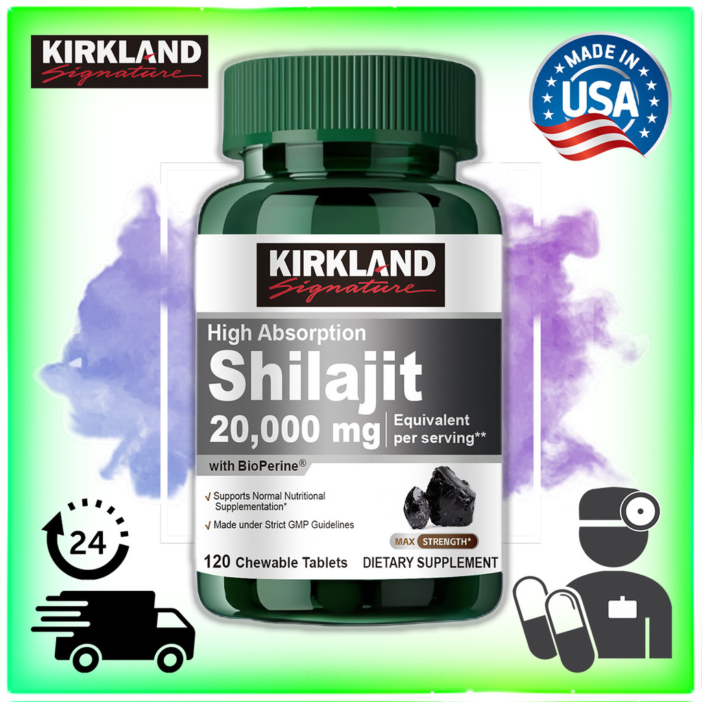 KIRKLAND Shilajit Chewable Tablets,Improves antioxidant status ...