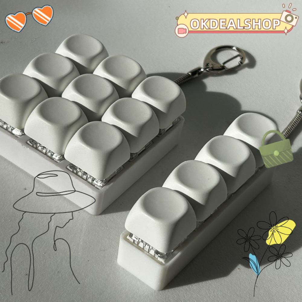 DEALSHOP Fidget Keychain, DIY Keyboard Keycap Finger Keyboard Cap ...