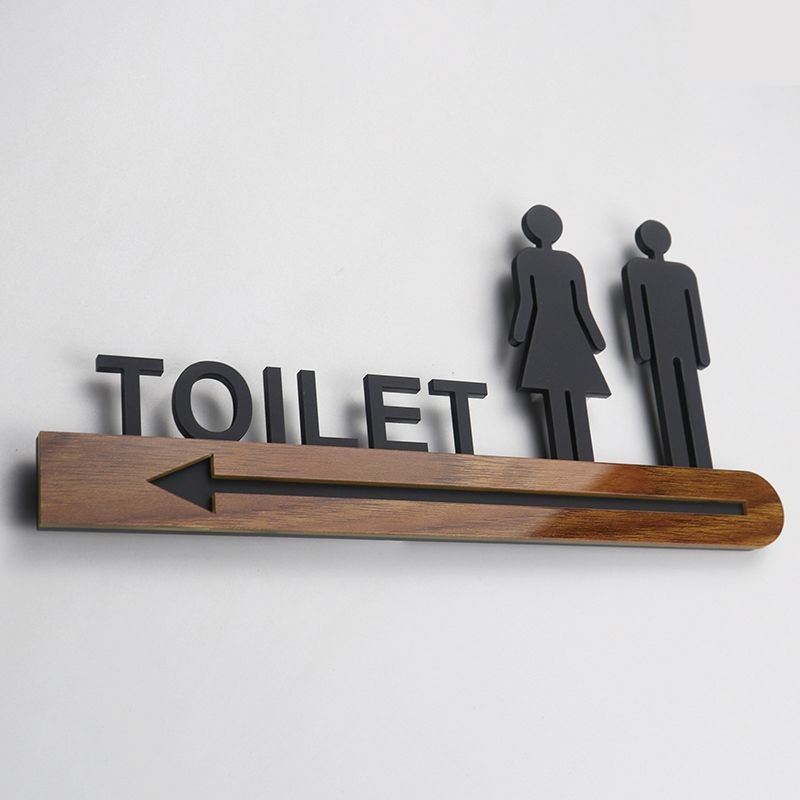 Adsm/toilet Direction Left Right Arrow Guide Sign Signage Asian Men ...
