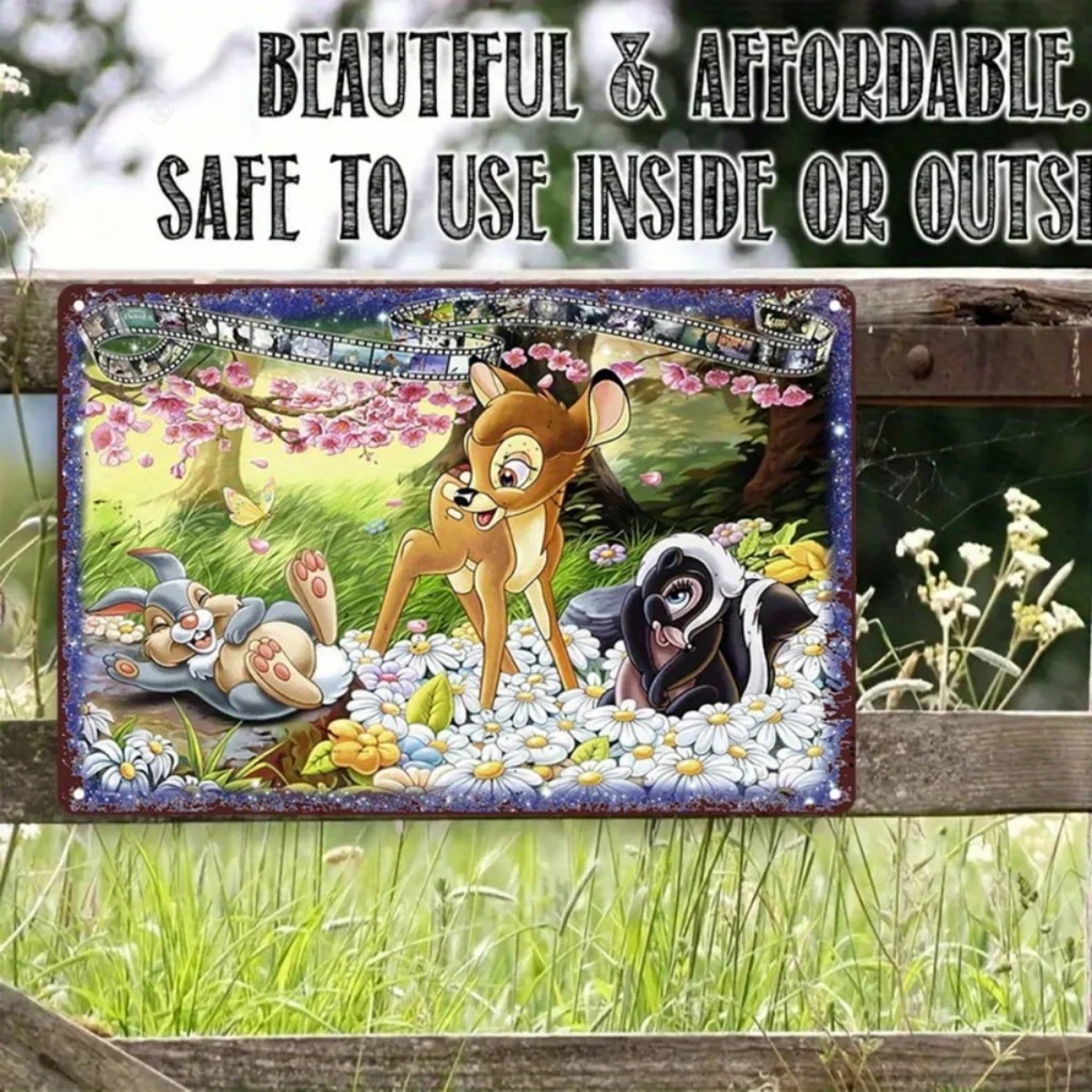 Bambi Metal Wall Art Decor Sign Universal Holidays Outdoor Hanging ...