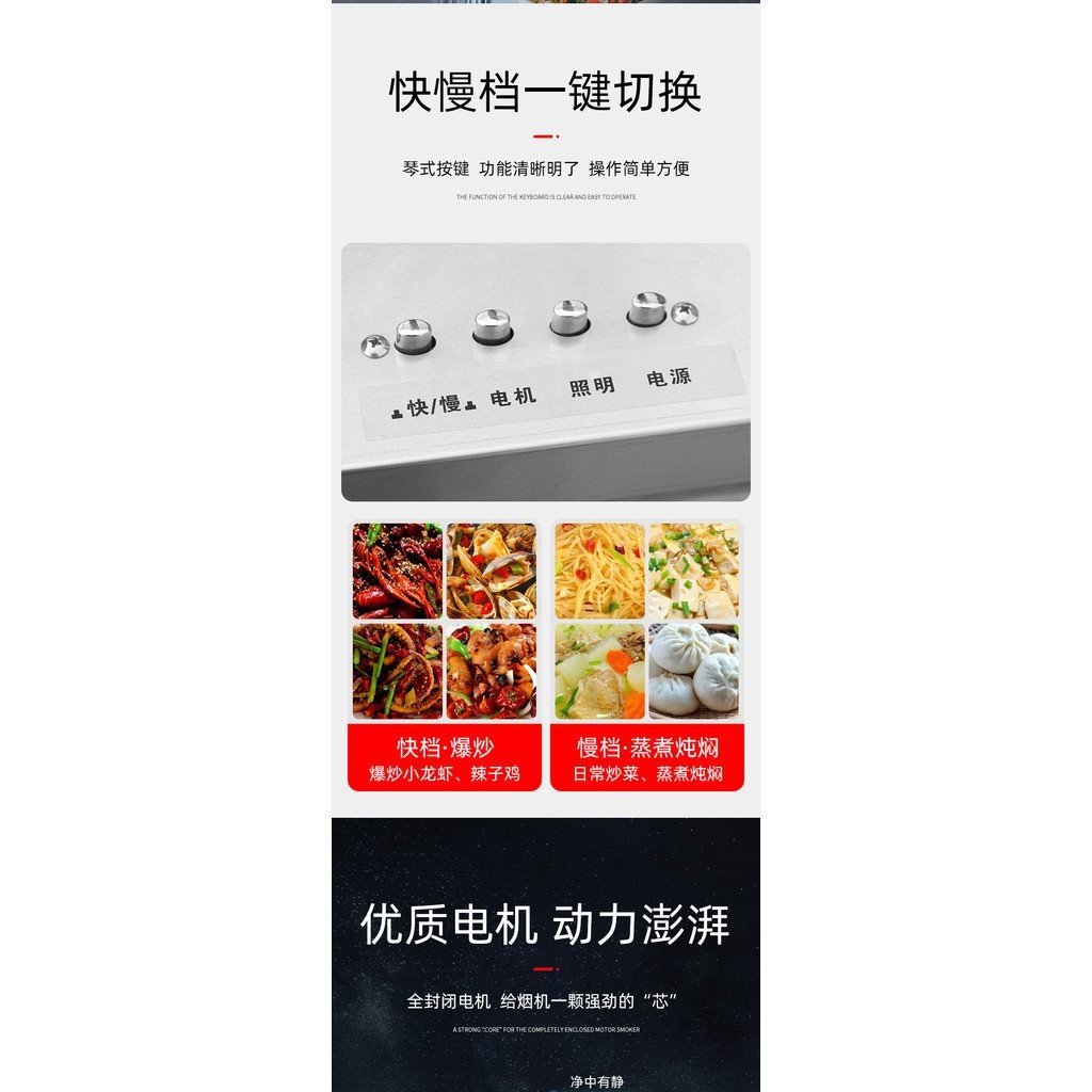 Factory Supply Commercial Restaurant Canteen Stainless Steel Exhaust