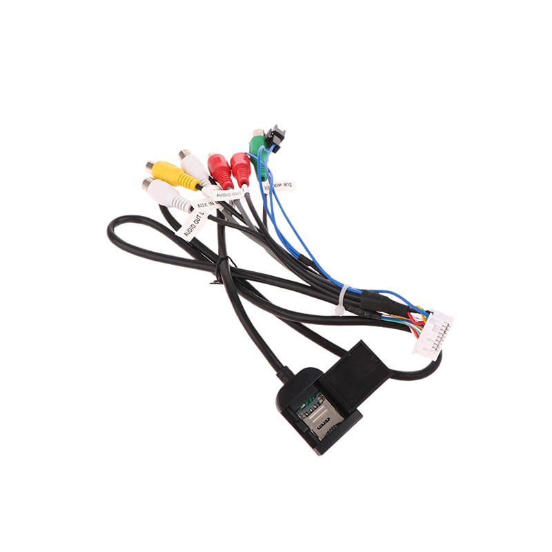 GUYU Car Stereo Radio Cable 20 Pin Plug RCA Output AUX Wire Harness ...