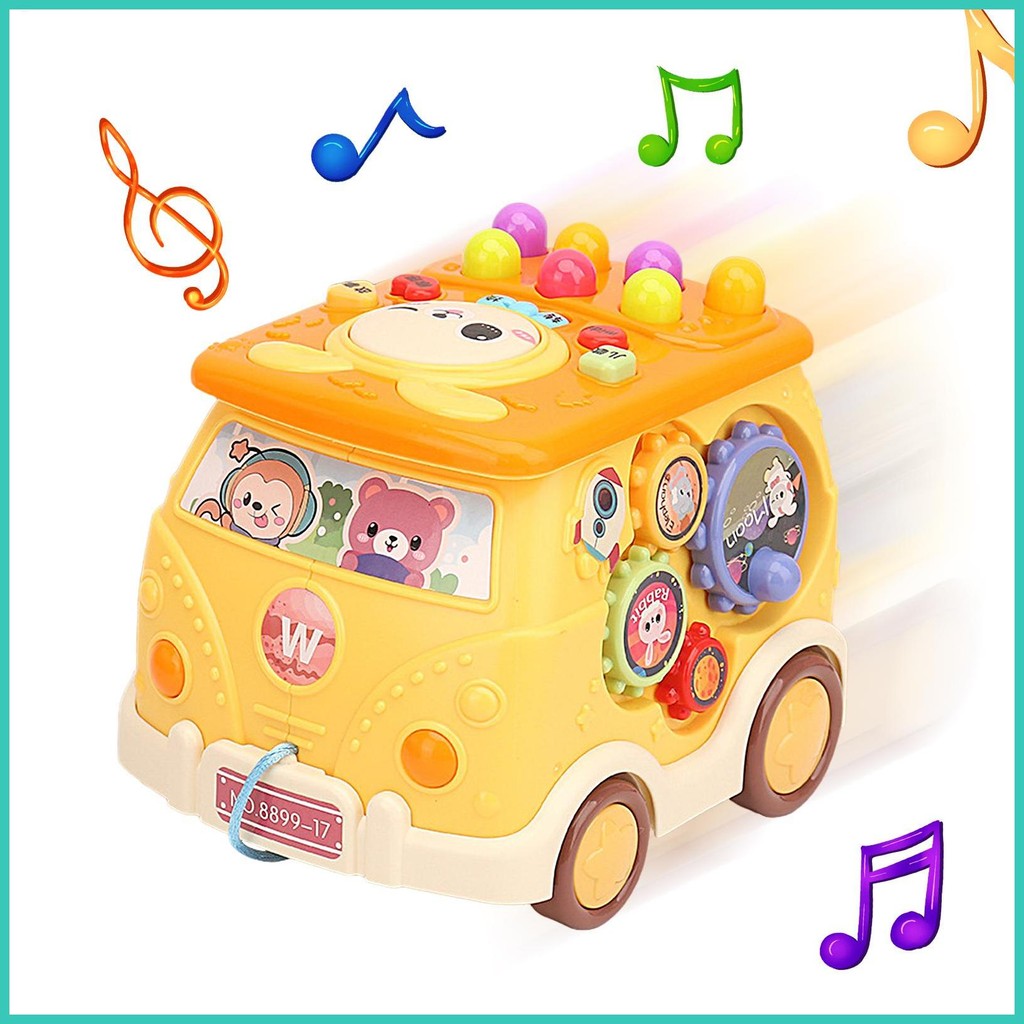 Toddler Educational Car Toys Musical Toys Activity Bus Toy Interactive ...