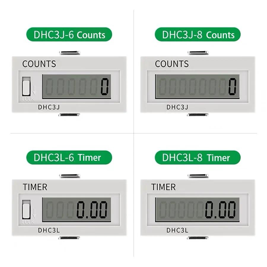 DHC3J DHC3L DC6-30V DC100-240V Digital Electronic Counter Hour ...