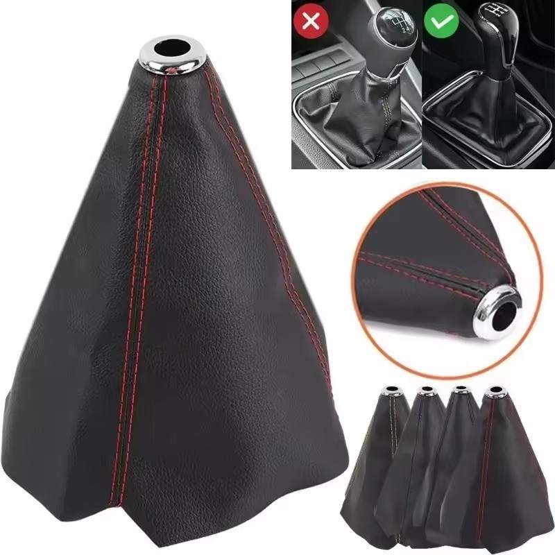 Upgrade Your Ride With A Universal PU Leather Shift Boot & Knob Combo – DIY Stitch Design