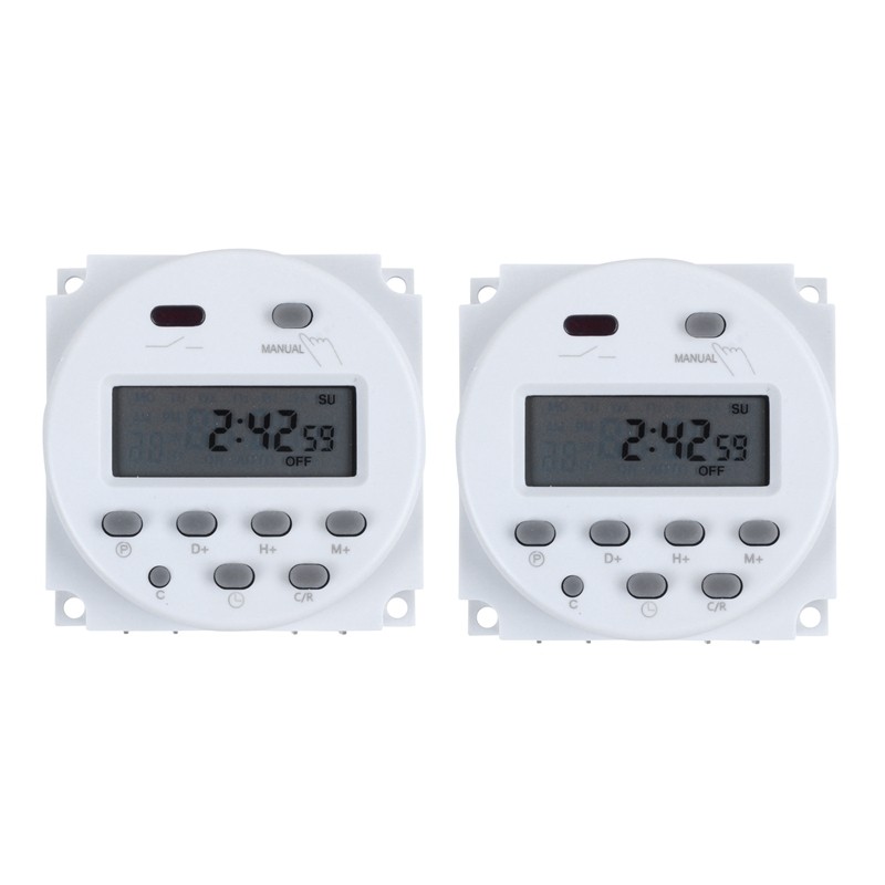PP+2X DC 12V Digital LCD Power Programmable Timer Time Switch Relay 16A