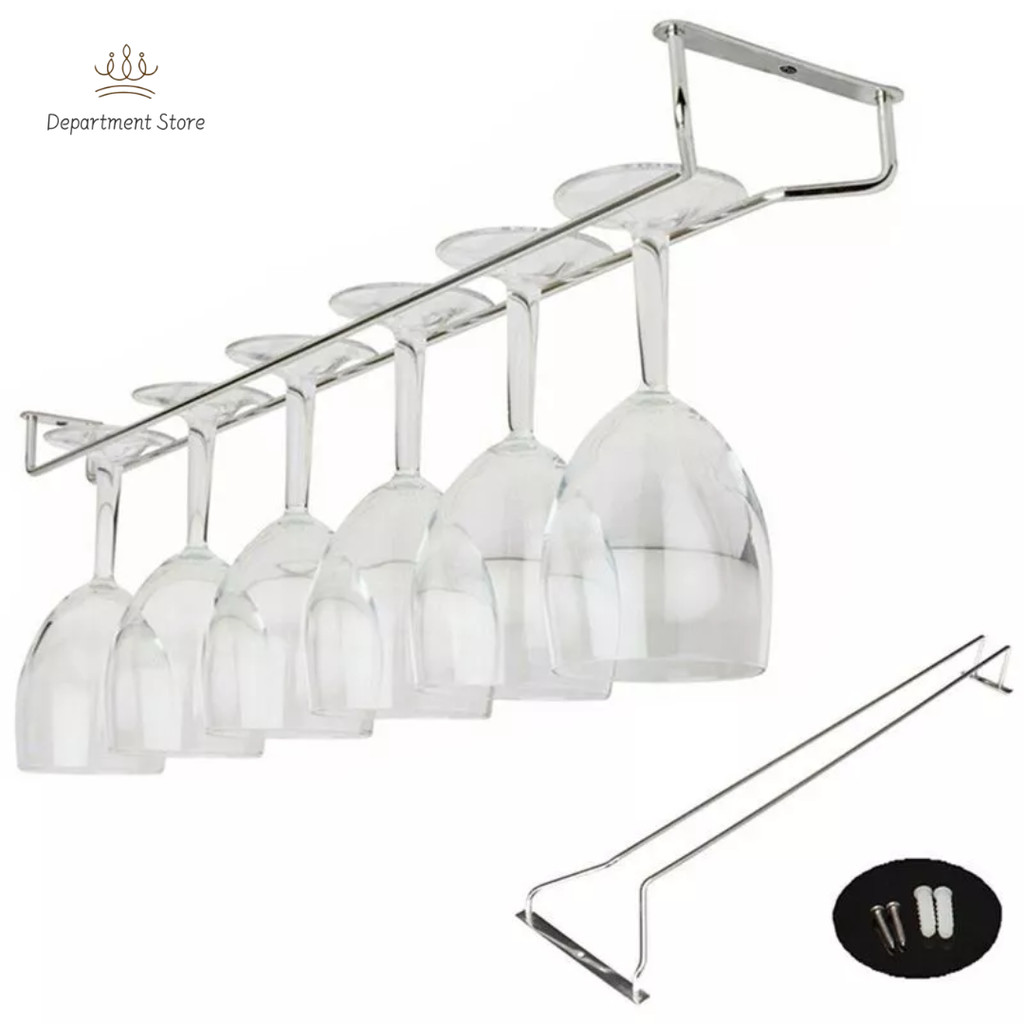 Wall Mounted Wine Glass Rack Single and Double Row Glass Rack High Rack ...