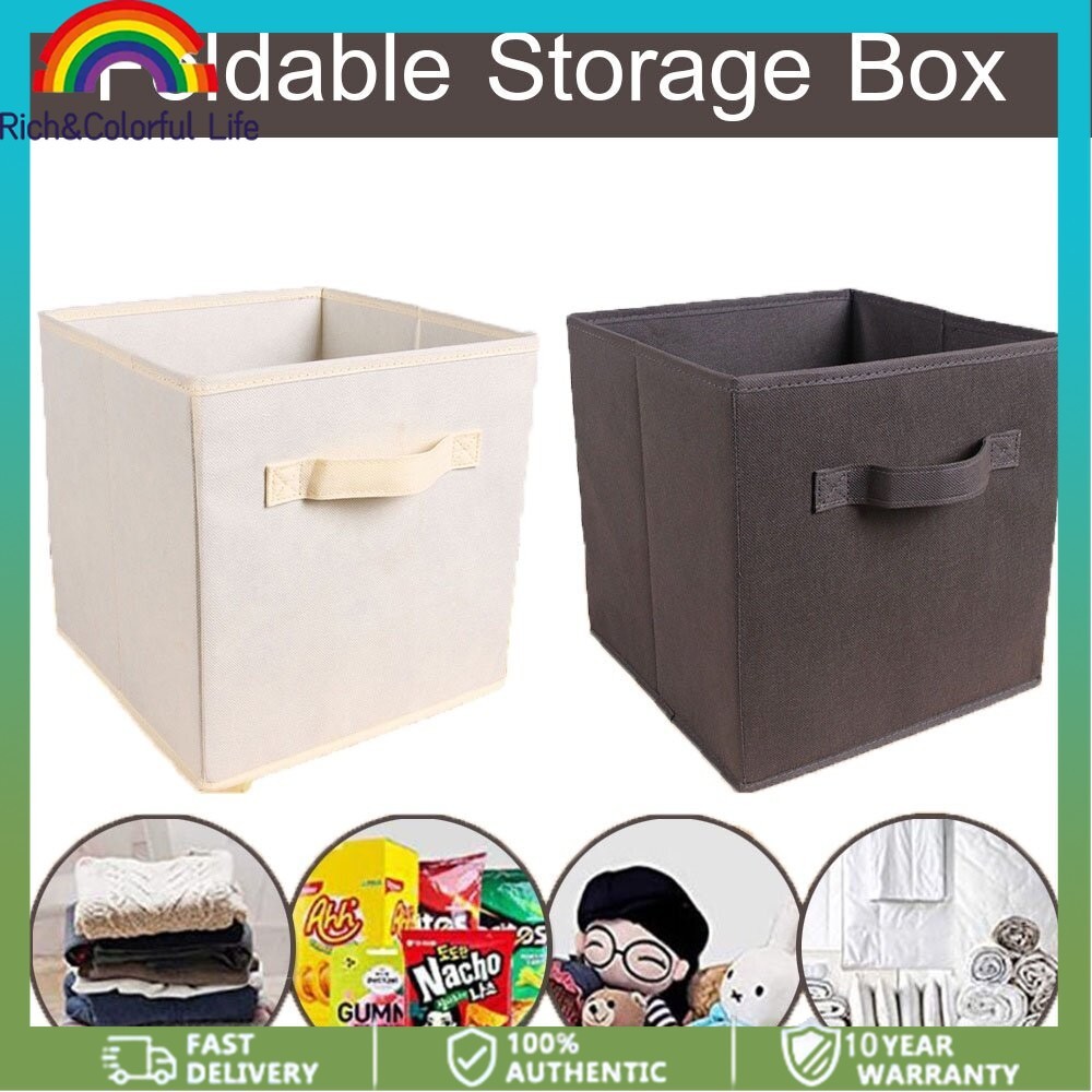 1PCS/3PCS Foldable Storage Box Cloth Toys Organizer Without Cover Multi ...