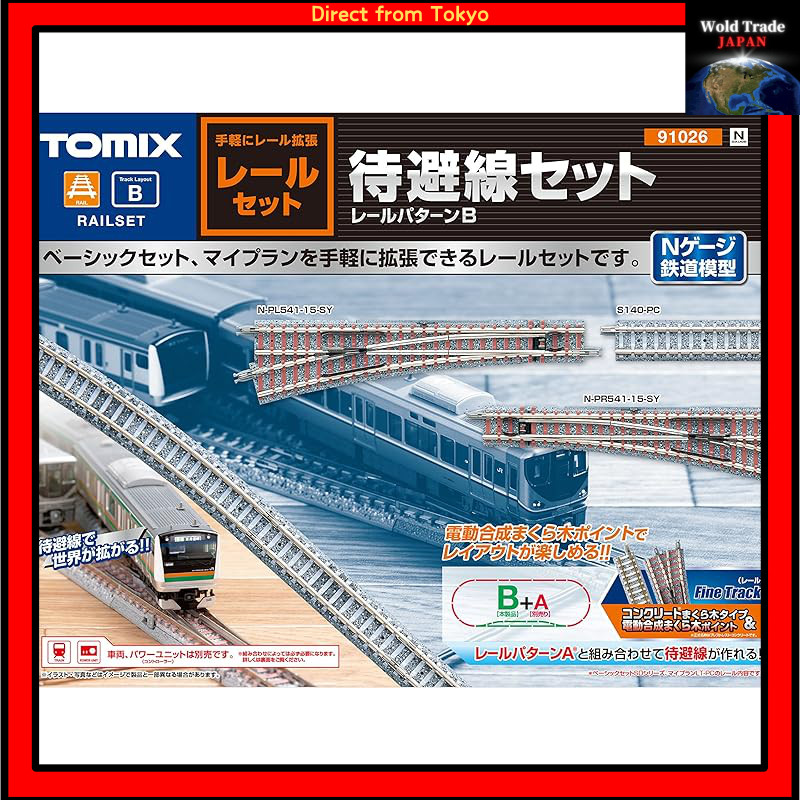TOMIX N-Gauge Track Set - Passing Loop Set, Rail Pattern B 91026, Model ...