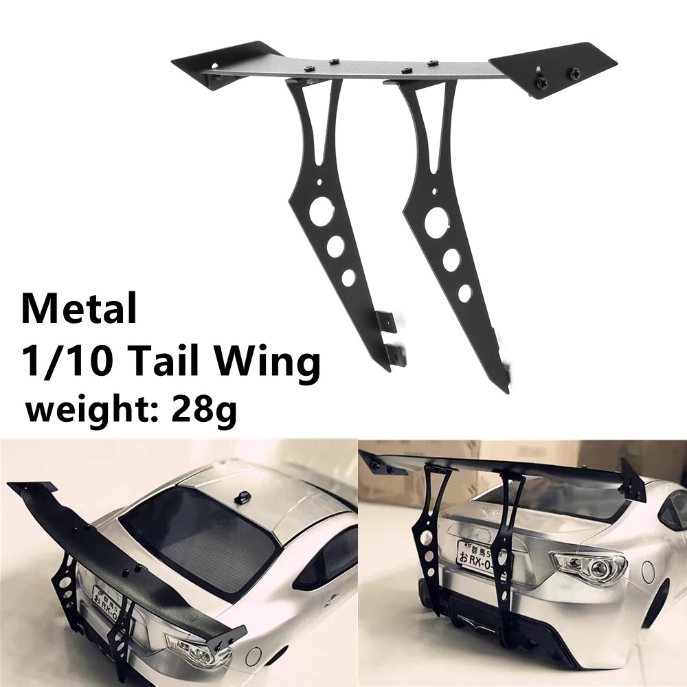 Metal Rally Car Tail Wing Rear Spoiler Wing for 1/10 Tamiya TT02 XV01 ...