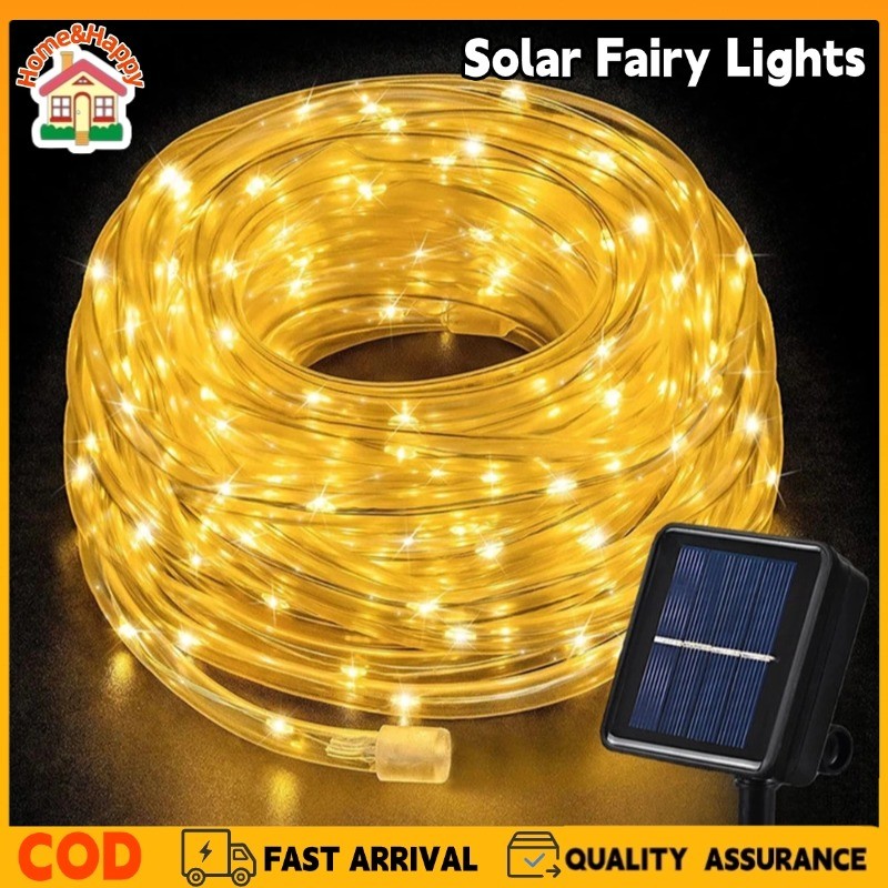 Outdoor Solar Fairy Lights LED Copper Wire Lights Outdoor Wedding Party ...