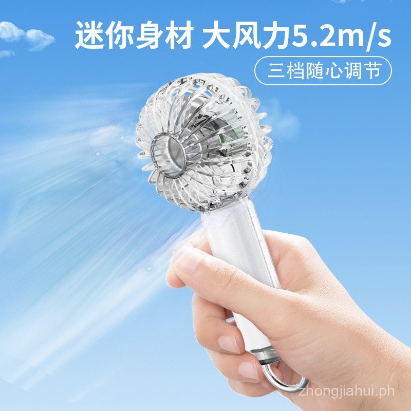 Transparent Handheld Creative Turbo Ice Pack Portable Fan New Hook High ...