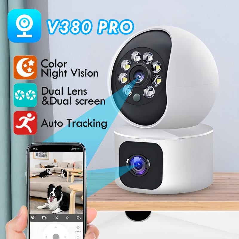 V380 PRO CCTV No Wifi Needed Dual Lens Wireless Security IP Camera Home ...