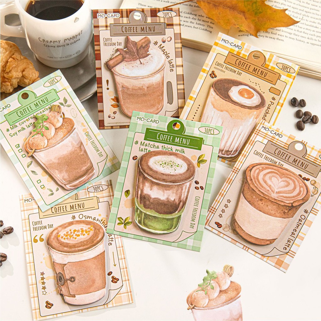 Cdaily|30 Sheets Coffee Free Post-it Notes Retro Coffee Theme Message ...