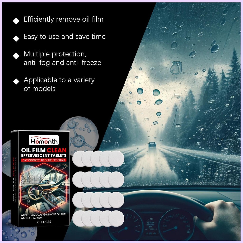 Car Window Cleaner Auto Glass Cleaner Washer Fluid Tablet Car Wiper