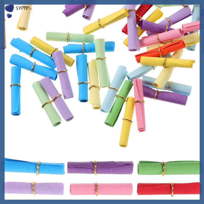 100 Pcs 100pcs Mini Hug Scrolls Tiny Colored Small Clear Pegs Writable ...