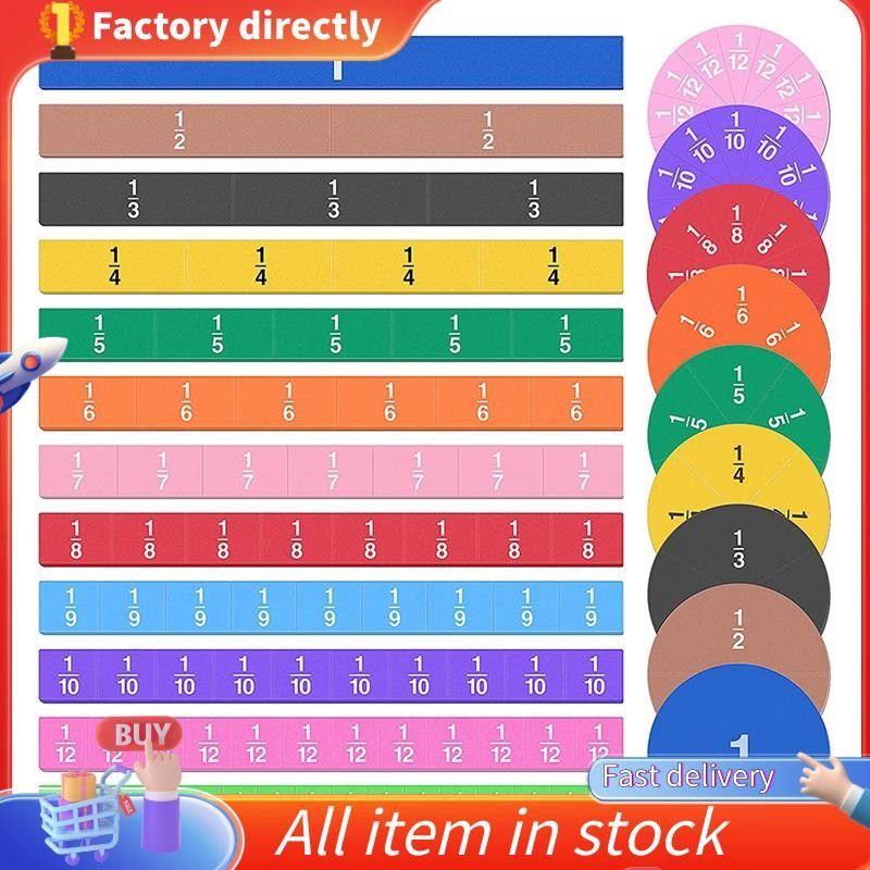 In stock-134Pcs Magnetic Fraction Tiles & Fraction Circles -Math ...