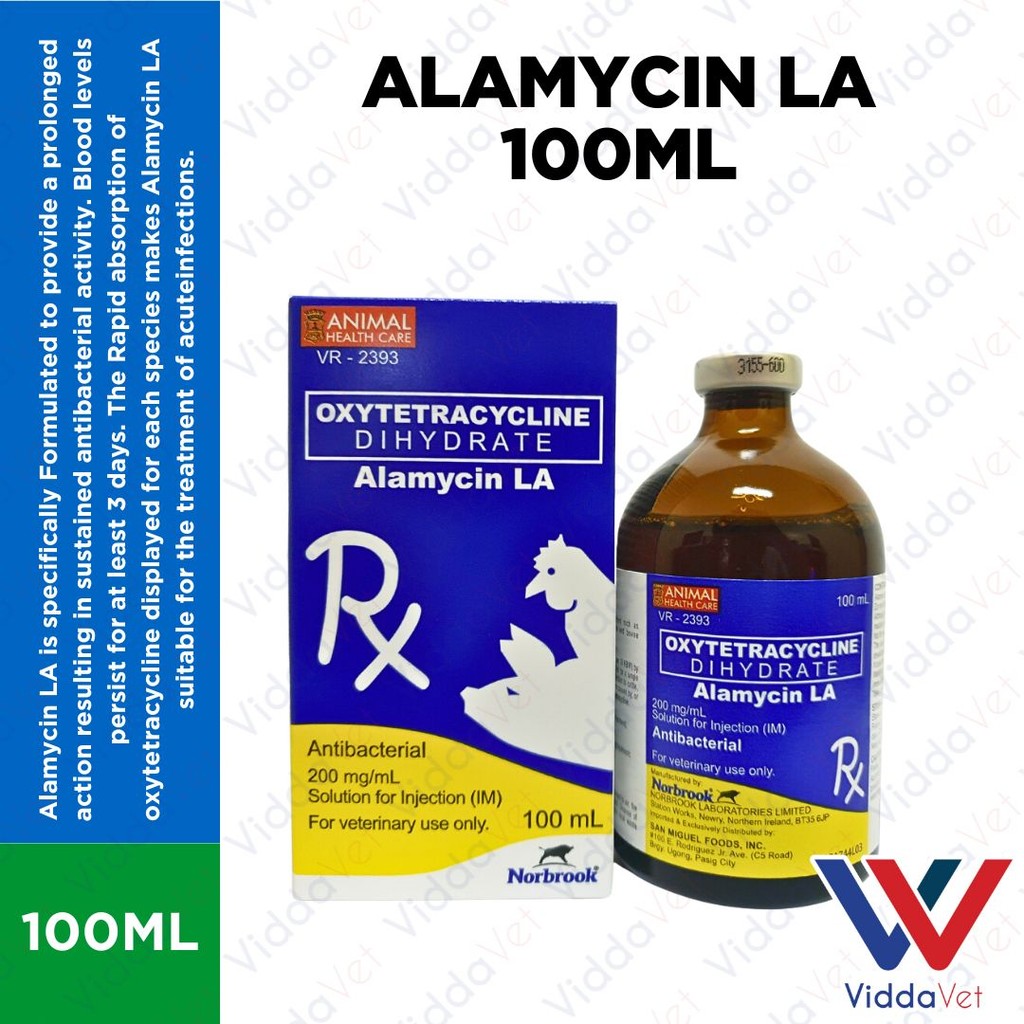 Alamycin 100ml Treatment for Respiratory and Skin Problems in Animals ...