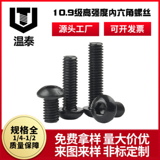 Grade High Strength Hexagon Socket Head Cap Screw British American Black Semicircle Head