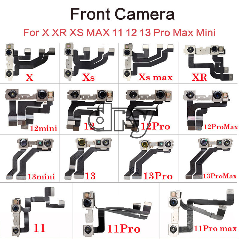 Front Camera Flex Cable Parts For X XR XS MAX 11 12 13 Pro Max Mini ...
