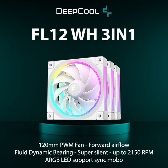 Deepcool FL12 3in1 White - ARGB Fan Casing | Shopee Philippines