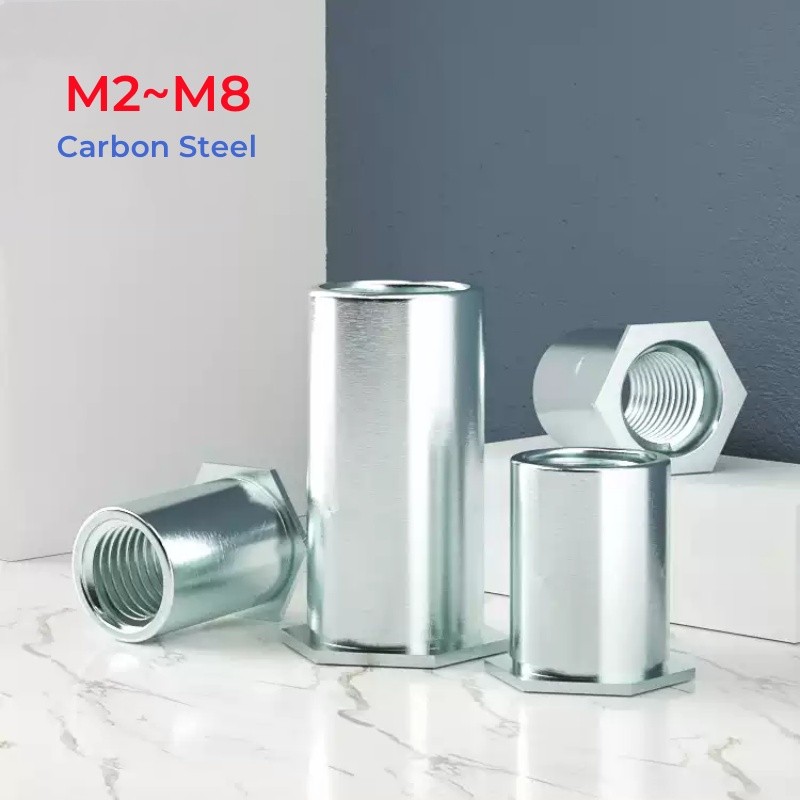 Galvanized Carbon Steel Through Hole Hexagonal Rivet Stud Rivet Nut M2 ...