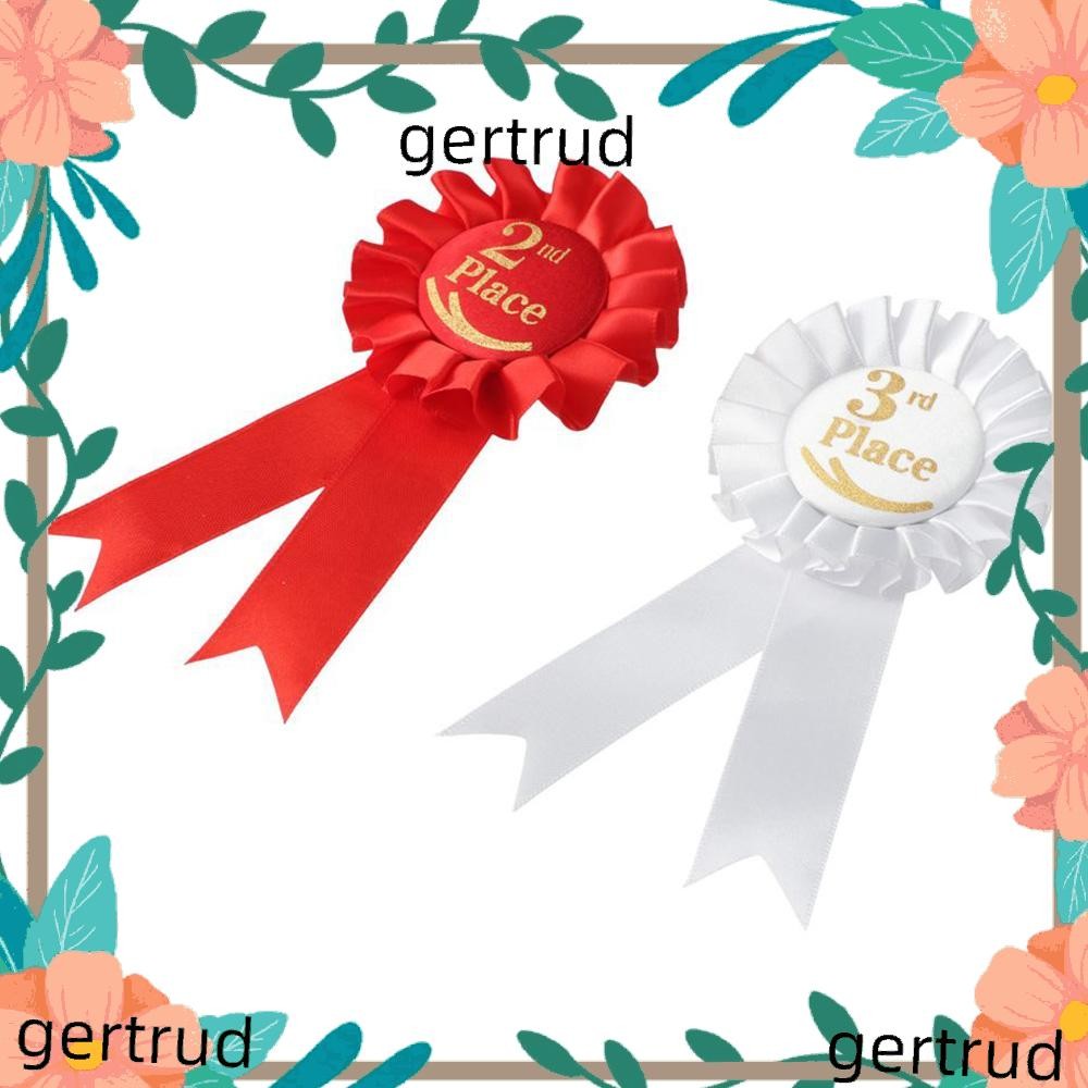 GERTRUD Rosette Ribbon, Blue,Red,White Recognition Ribbons Ribbon Award ...
