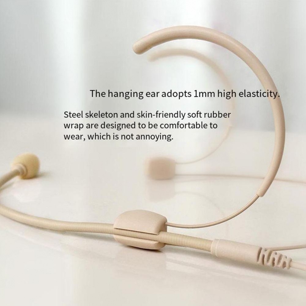 Skin Tone Microphone Bee Loudspeaker Speech Double Hang Ear Wired ...