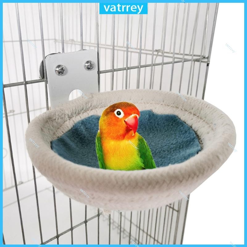 Image showcasing VA Parrot Nest Rope Weave Bird Breeding Nests Bed for Parakeet Finch ...