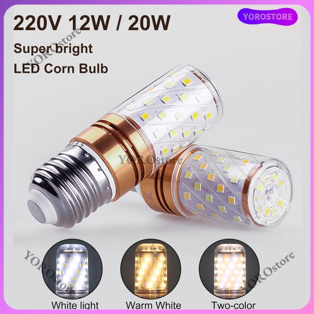 12W Tri-color LED E27 Color Changing Light Bulb Lamp Energy Saving Corn ...